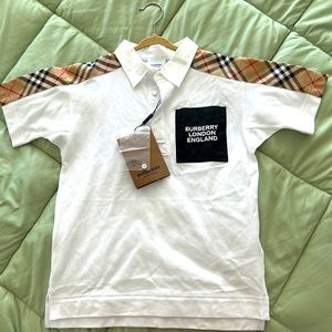 Burberry collared short sleeve shirt for boys 12Y 152cm